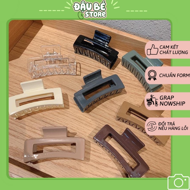 Kẹp Tóc Càng Cua Hàn Quốc Nữ Đẹp Hottrend Trơn Nhám - Cặp Búi Tóc Kiểu Cổ Điển Cute Cỡ Size Lớn Cào 14 Răng - Pk001_Y