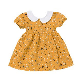 Đầm Bé Gái Summer Casual Baby Girls Floral Print Cotton comfort Short Sleeve Sundress