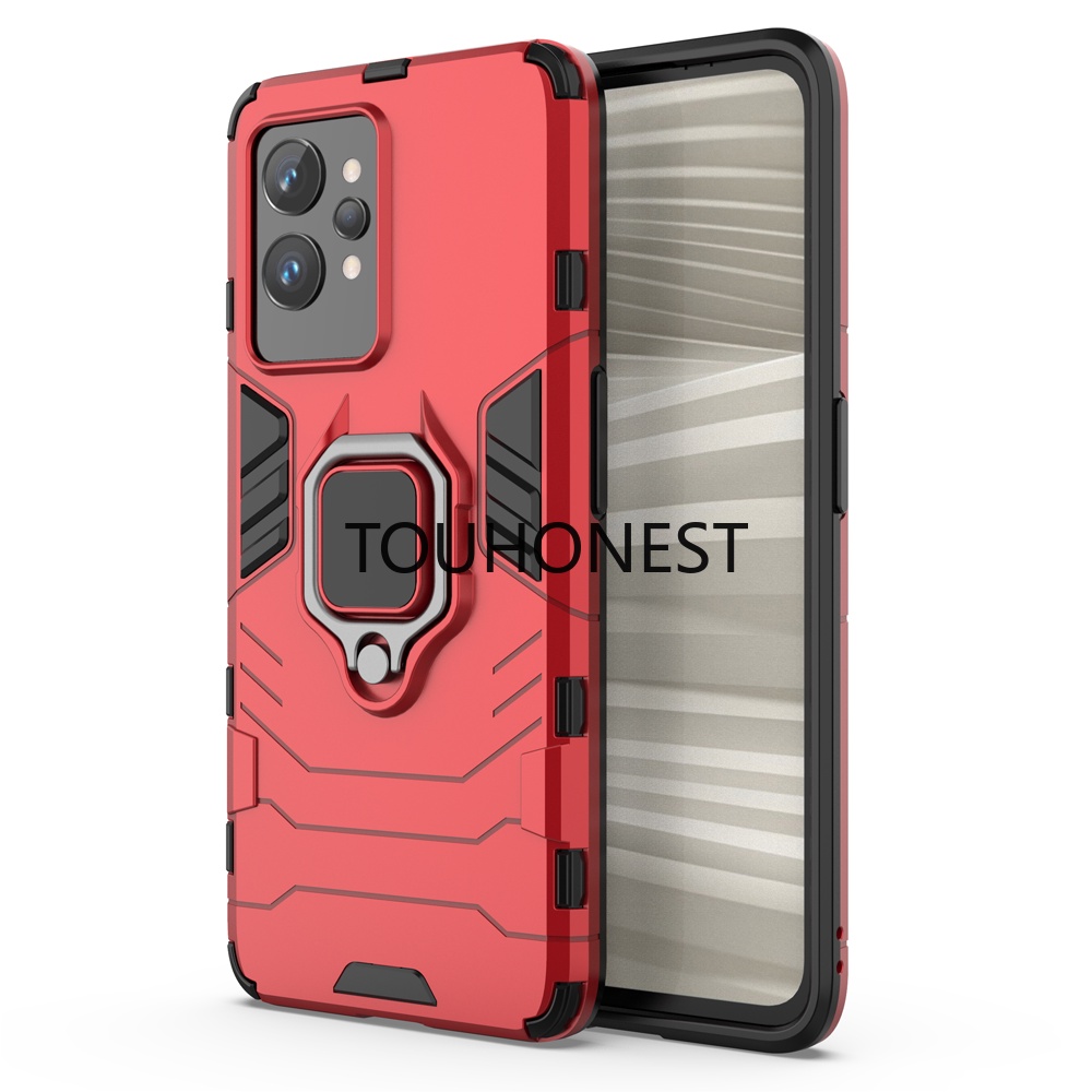 Ốp Điện Thoại PC Cứng Kiểu Giáp Chống Sốc Kèm Giá Đỡ Kim Loại Cho Oppo Realme GT 2 Pro Q3 Q3i Q5 K9S 5G Realme Q3S 5G