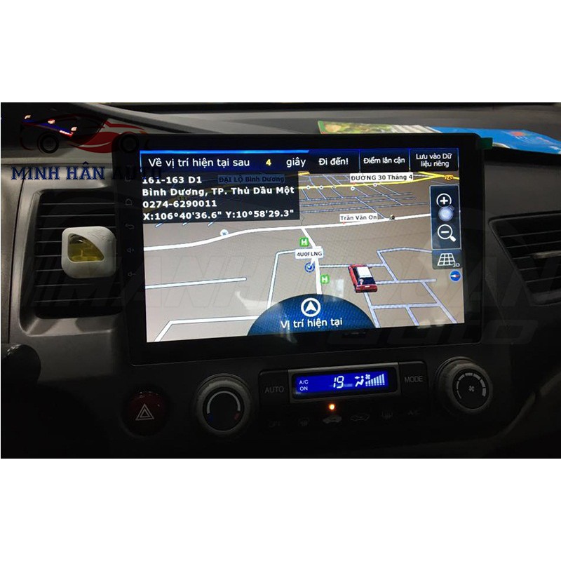 Bộ màn hình Android WIFI RAM 2G ROM 32G cho xe HONDA CIVIC 2007-2012, định vị GPS, ra lệnh giọng nói