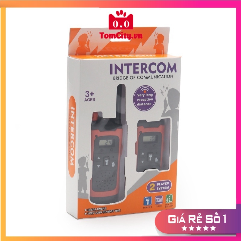 Bộ Đàm Cầm Tay Intercom - Đồ chơi trẻ em cho Bé Cao Cấp có đèn