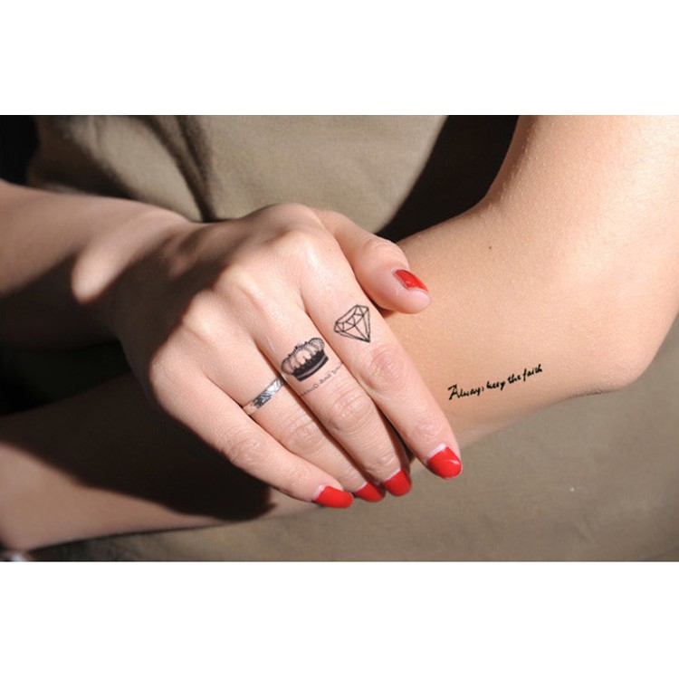 Hình Xăm Dán Mini Tattoo Họa Tiết Đa Dạng Dễ Thương - Hình Xăm Sang Chảnh Hàn Quốc