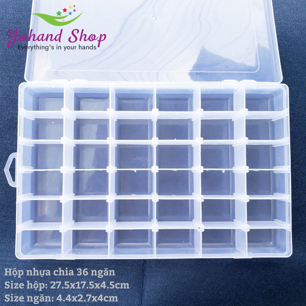 Hộp nhựa chia 36 ngăn