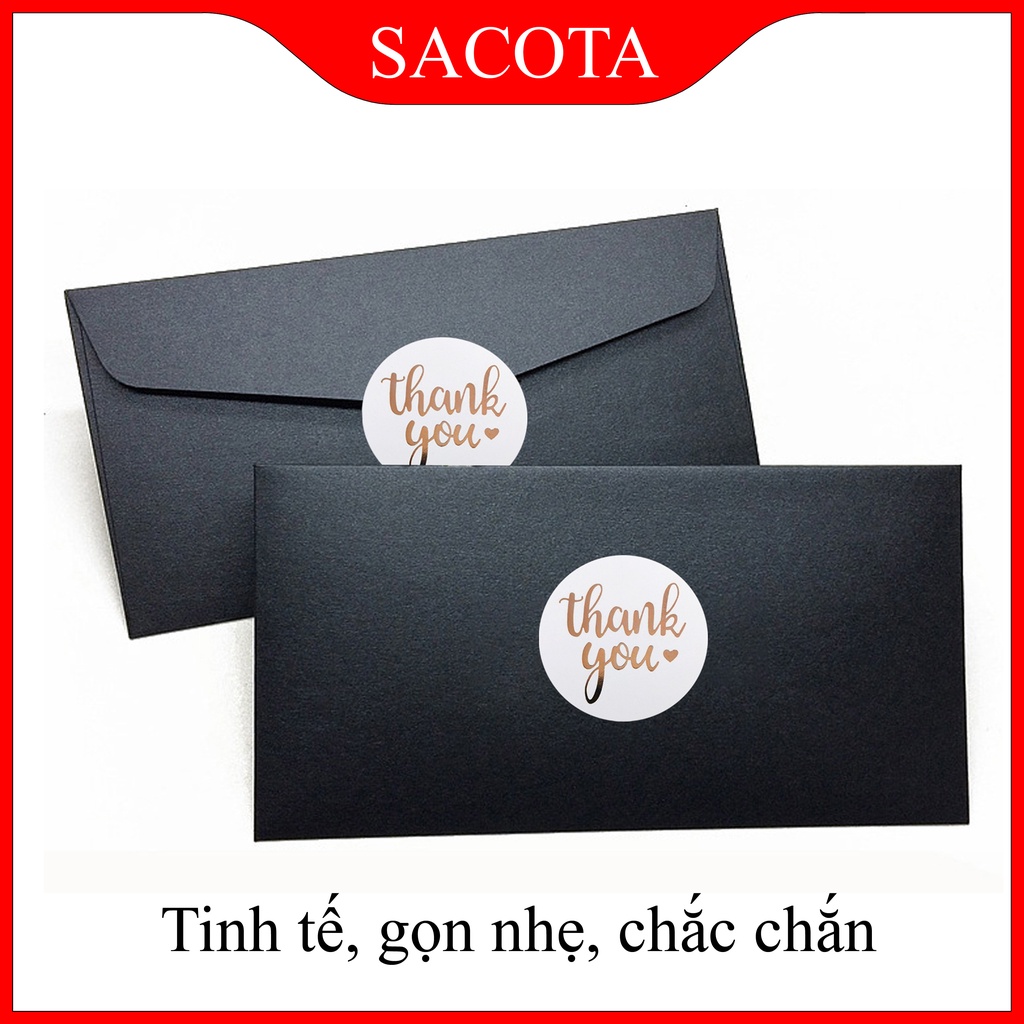 Cuộn 500 miếng dán cám ơn chữ Thank you mạ vàng - Nhãn dán
