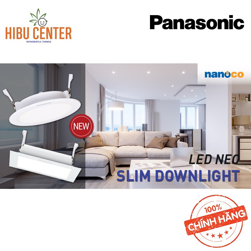 Đèn LED Neo Slim Downlight Tròn PANASONIC 6W/ 9W/ 12W/ 15W/ 18W - ÁS Vàng/ Trung Tính/ Trắng. Chính Hãng - HIBUCENTER