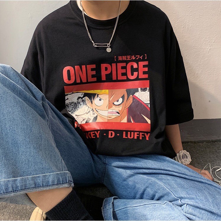 Áo thun tay lỡ 194SHOP One Piece vải coton dày dặn, co dãn, form rộng