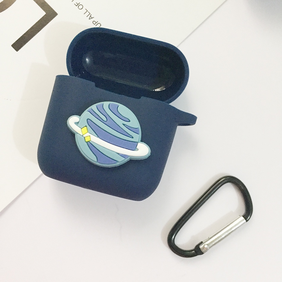 Vỏ Bảo Vệ Hộp Sạc Tai Nghe Bluetooth airpod 2 / air pod pro 3 Bằng Silicon Hình Hành Tinh Hoạt Hình Dễ Thương