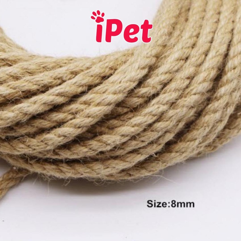 1 mét dây thừng 8mm 6mm làm bàn cào móng cho mèo xả stress - iPet Shop