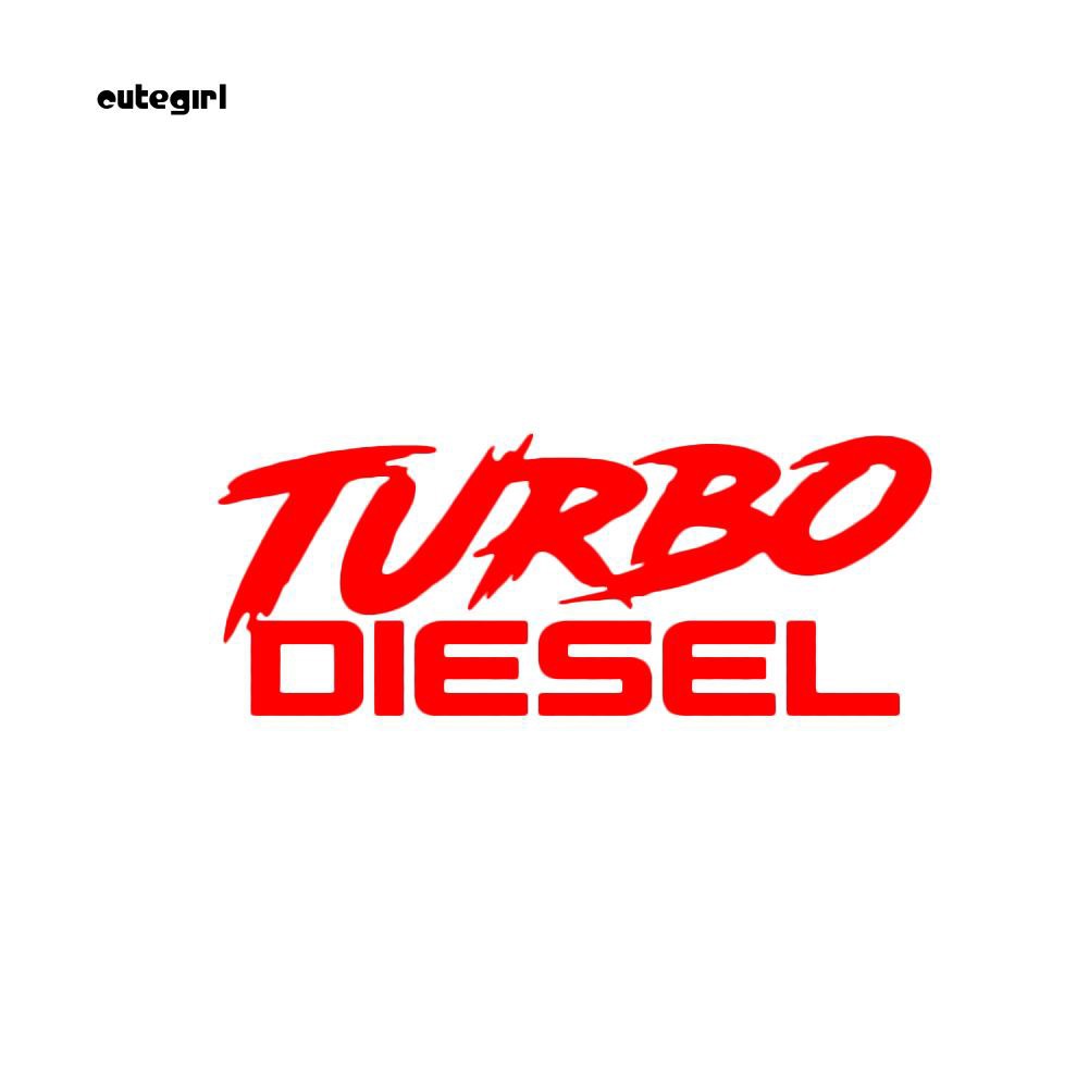 Miếng dán trang trí xe ô tô in chữ Turbo diesel