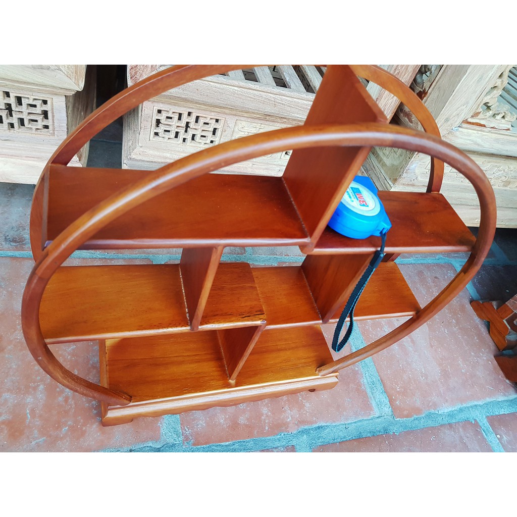 Kệ mini gia dụng gỗ gõ cao cấp sang trọng