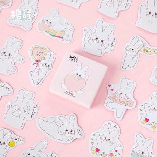Suuuny 45 Sticker cái dễ thương Thỏ Sticker Tự làm Trang trí Nhật ký Sổ lưu niệm Sticker