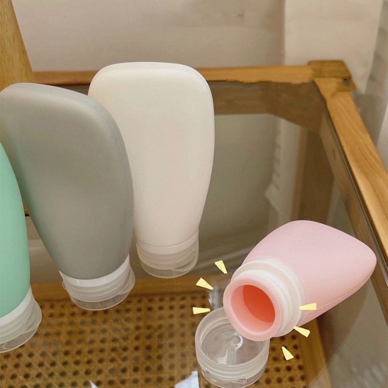 Chai Chiết Mỹ PhẩmFREESHIPSet 3 Lọ Chiết Dầu Gội,Sữa Tắm Nhựa Dẻo 60ml - Chai Chiết Nắp Nhấn Du Lịch Tiện Dụng