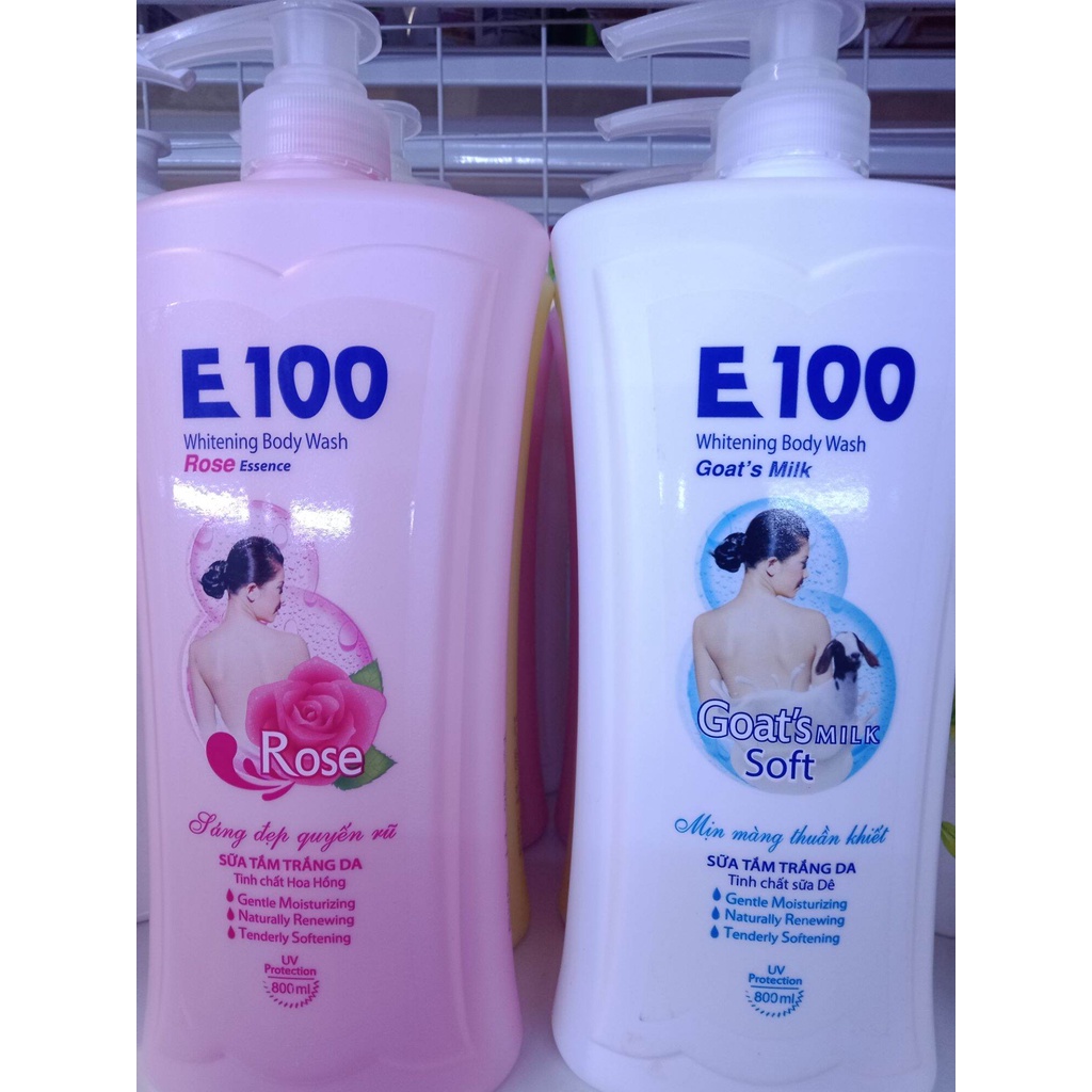 Sữa Tắm E100 Đủ màu hồng  800ml