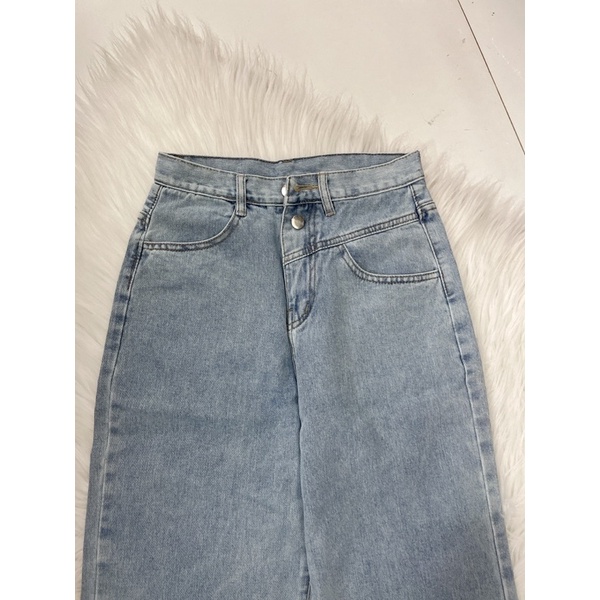 Sale Quần Baggy ống Suông lưng kiểu 2 Nút size M Ms 36