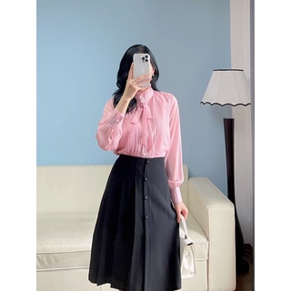 Chân váy xếp ly cúc