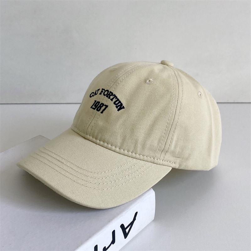 Mũ Lưỡi Trai Thêu 1987 Thiết Kế Phong Cách Retro Giản Dị Thời Trang Dành Cho Trẻ Nhỏ