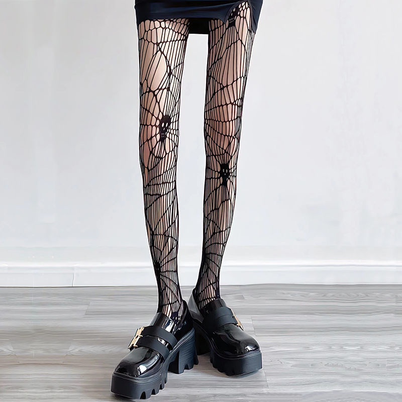 Sexy Hot Stockings Girl Jk Long High Tube Over The Knee Socks Female Black Silk Garter Socks Ripped Pantyhose Fishnet Socks Tide Summer