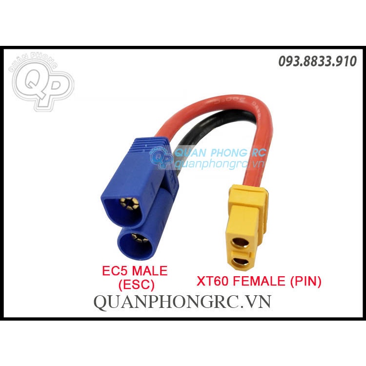 Cáp chuyển pin / esc EC5 - XT60