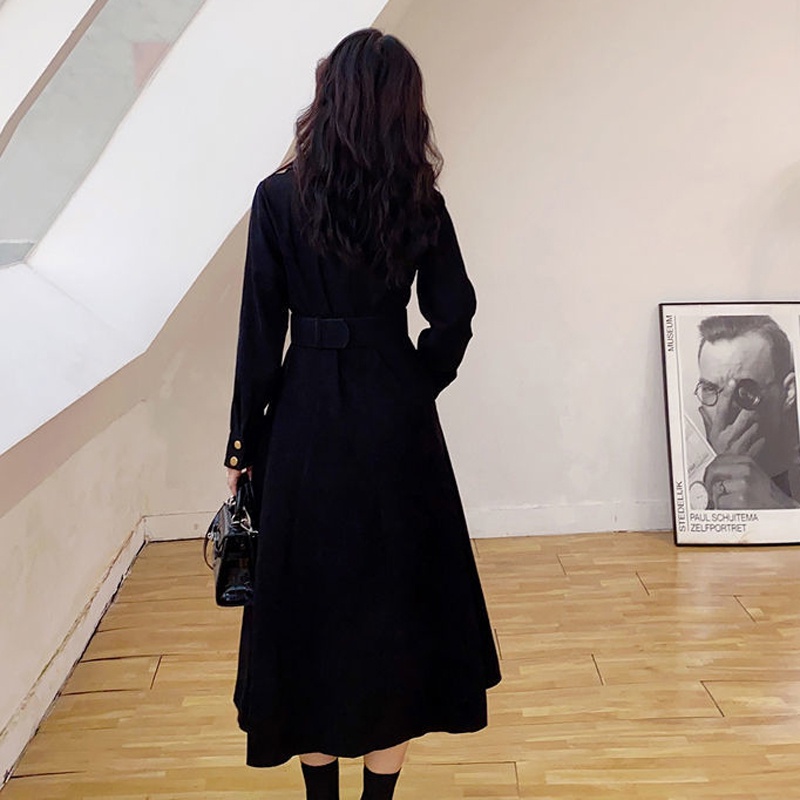 Đầm Ielgy dáng chữ A ôm eo phối hàng nút xinh xắn thời trang cho bạn gái