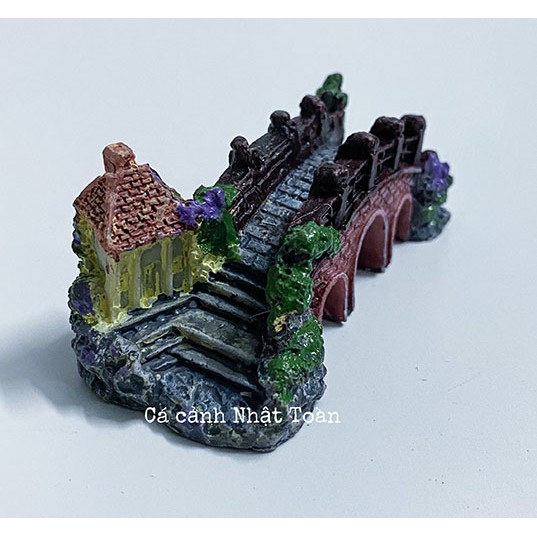 CẦU TRANG TRÍ HỒ CÁ NON BỘ 10X5X5CM MẪU 1