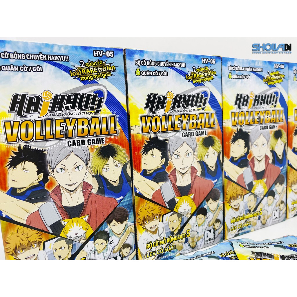 Bộ cờ bóng chuyền Haikyu - Phiên bản Lev có mặt - Hộp cờ mở rộng HV-05 - 24 gói/hộp