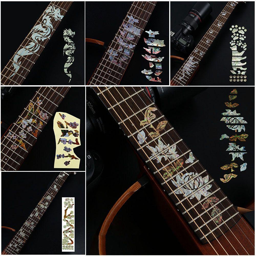 LAKAMIER Miếng Dán 22 Phong Cách Chéo Trang Trí Đàn Guitar