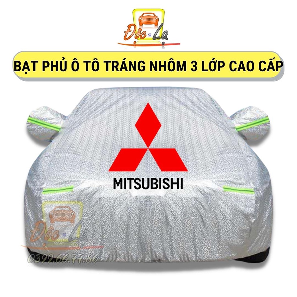 Bạt Phủ Xe Ô Tô Mitsubishi Mirage, Xpander, Attrage, Pajero, Trition, Outlander, Chất Liệu Bạt Tráng Nhôm 3 lớp