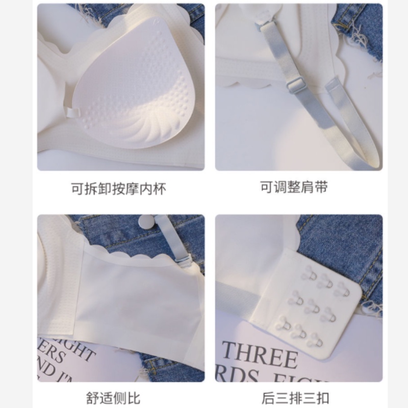 Áo ngực latex không gọng không đường may chống chảy xệ