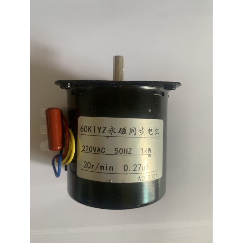 Mô tơ giảm tốc 220v 14W loại 5 vòng, 10 vòng, 15 vòng, 20 vòng/phút