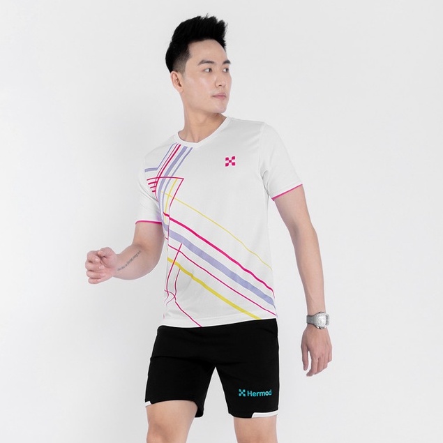 Áo thể thao cổ tim nam chính hãng chất liệu vải chuyên dụng nhẹ xốp thoáng co giãn tốt TN012