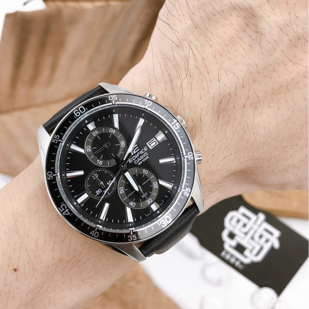 Đồng hồ nam Casio EDIFICE EFR-546 / EFR-546L-1A dây da thật, hàng chính hãng