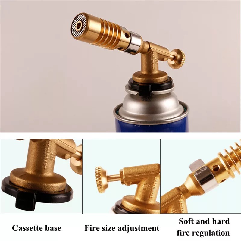 Đèn Khò Gas Đồng Nguyên Khối Độ Bền Cao - Đèn Khò Ga Mini - Khò Lửa Mini Khò 733