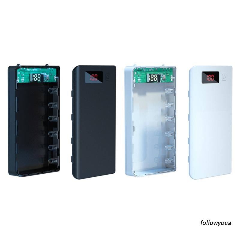 Hộp sạc dự phòng A6 LCD 6x18650 không có pin tiện dụng