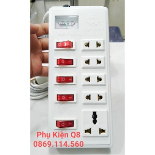 5M_Ổ cắm điện DISACO 5 lổ cắm 5 công tắc dây dài 5 mét