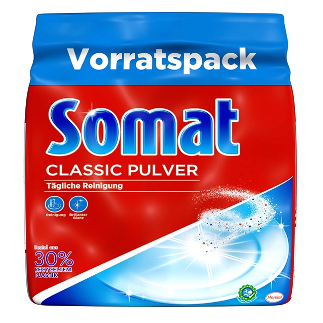 Combo 02 túi Bột rửa Ly bát Somat Classic Pulver Detergent Power 1.2kg/túi - Hàng nhập khẩu Đức