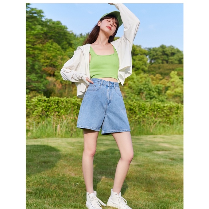 Quần short jean nữ chất mềm mại , siêu mát - Quần sọt jean ngố lửng nữ TA20