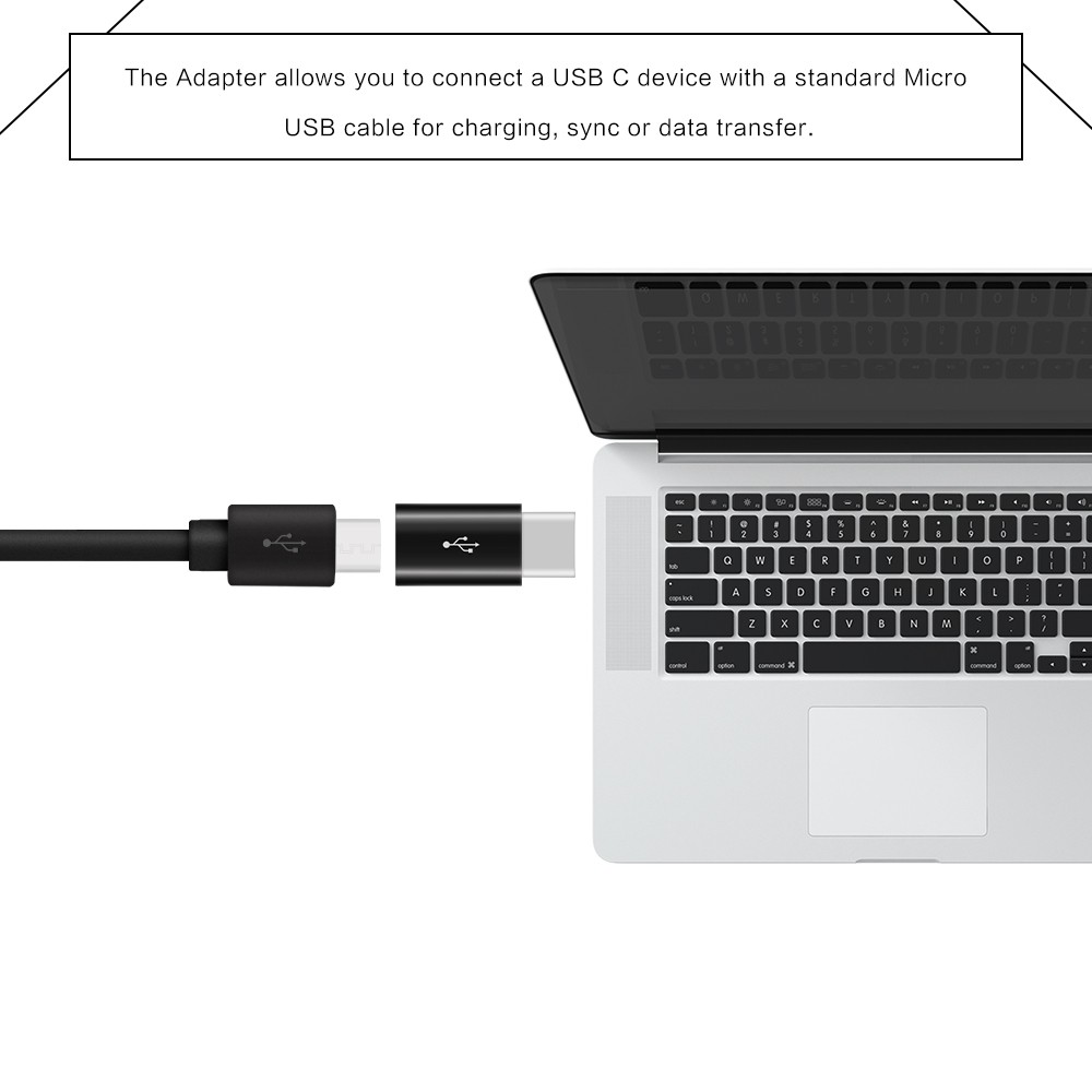 Đầu Chuyển Đổi Cổng Micro Usb 2.0 Sang Usb 3.1 Type-c Cho Samsung Galaxy Note 8 S8 Plus Apple Macbook N