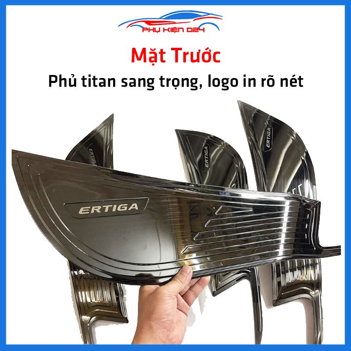 Bộ ốp tapli Ertiga 2019-2020-2021-2022 vân Titan chống xước va đập khi mở cửa và làm đẹp xe