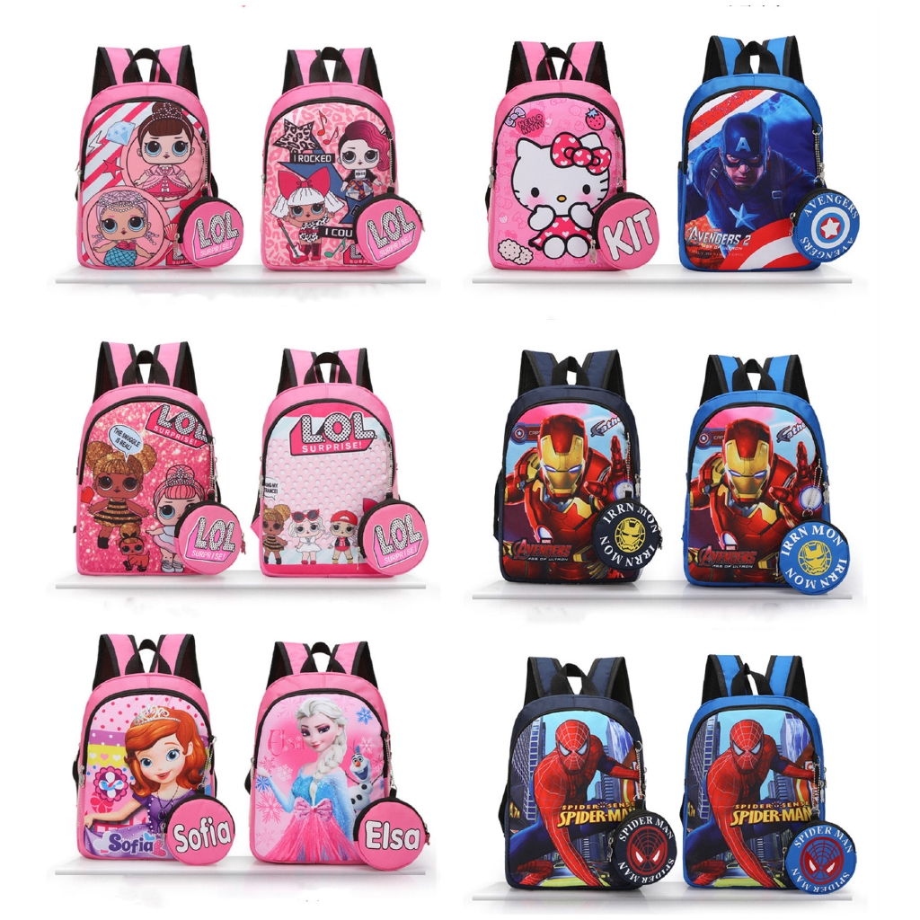 SMIGGLE MARVEL HELLO KITTY Ba Lô Đi Học Hình Siêu Anh Hùng Dễ Thương Cho Bé