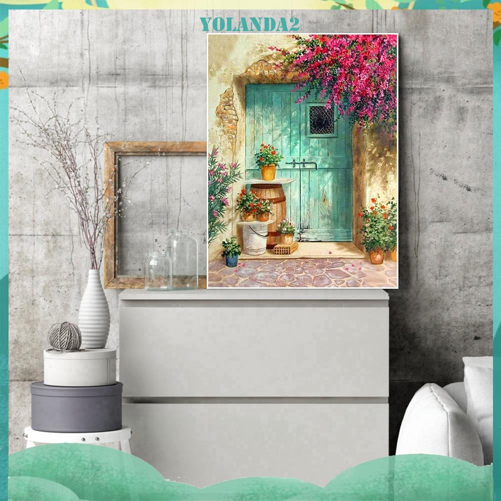 Tranh thêu đính đá trang trí nội thất hành lang hình Stitch mosaic 5D DIY