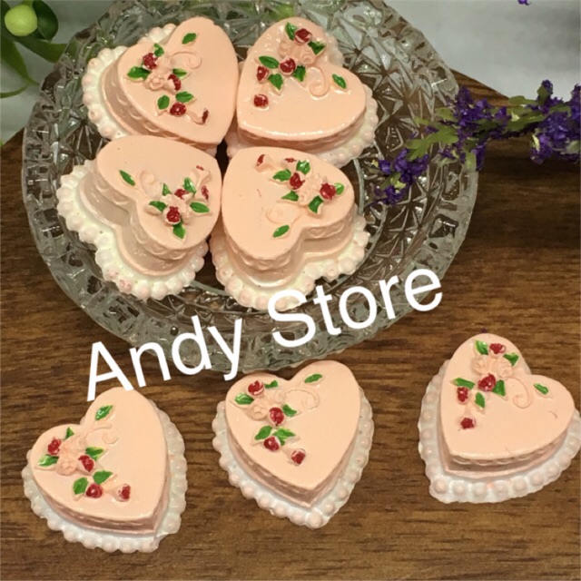 Charm bánh kem trái tim 5