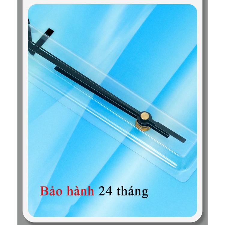 Tranh treo tường có đồng hồ kim trôi cao cấp,chất liệu tráng gương