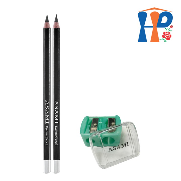 Combo Chì vẽ mí mắt (2 Chì mí BK01 tông đen + Chuốt chì Asami) - Eyeliner Pencil & Shapeners | BigBuy360 - bigbuy360.vn