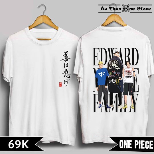 ⚡️FREESHIP⚡️Áo Thun In Hình WHITE BEARD Râu Trắng 2 Mẫu Áo Trắng và Đen Cực Chất - Áo Thun One Piece