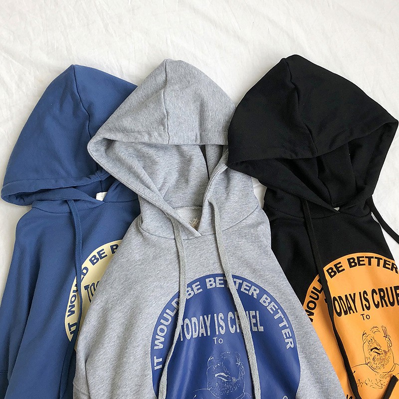 - Áo Hoodies nỉ ngoại không xù lông form 70kg TODAY IS CRUEL E077
