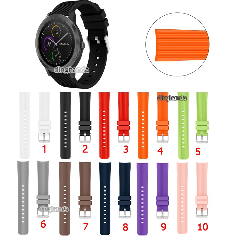 Dây đeo silicon cho đồng hồ thông minh Garmin Vivoactive 3 / Music