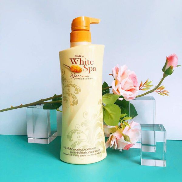 Sữa dưỡng thể Mistine White Spa Trứng cá muối vàng (WHITE SPA GOLD_CAVIAR UV WHITE BODY LOTION)