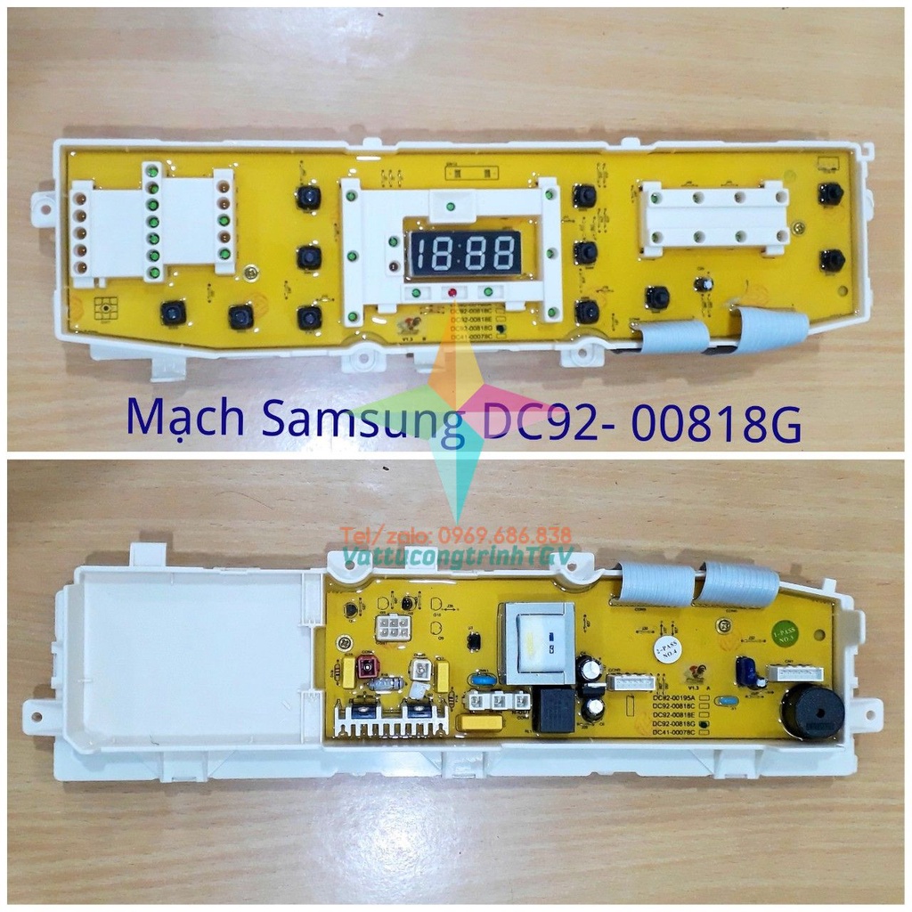 [Mã ELHA22 giảm 5% đơn 300K] Mạch điều khiển máy giặt SAMSUNG cửa đứng DC92-00818G