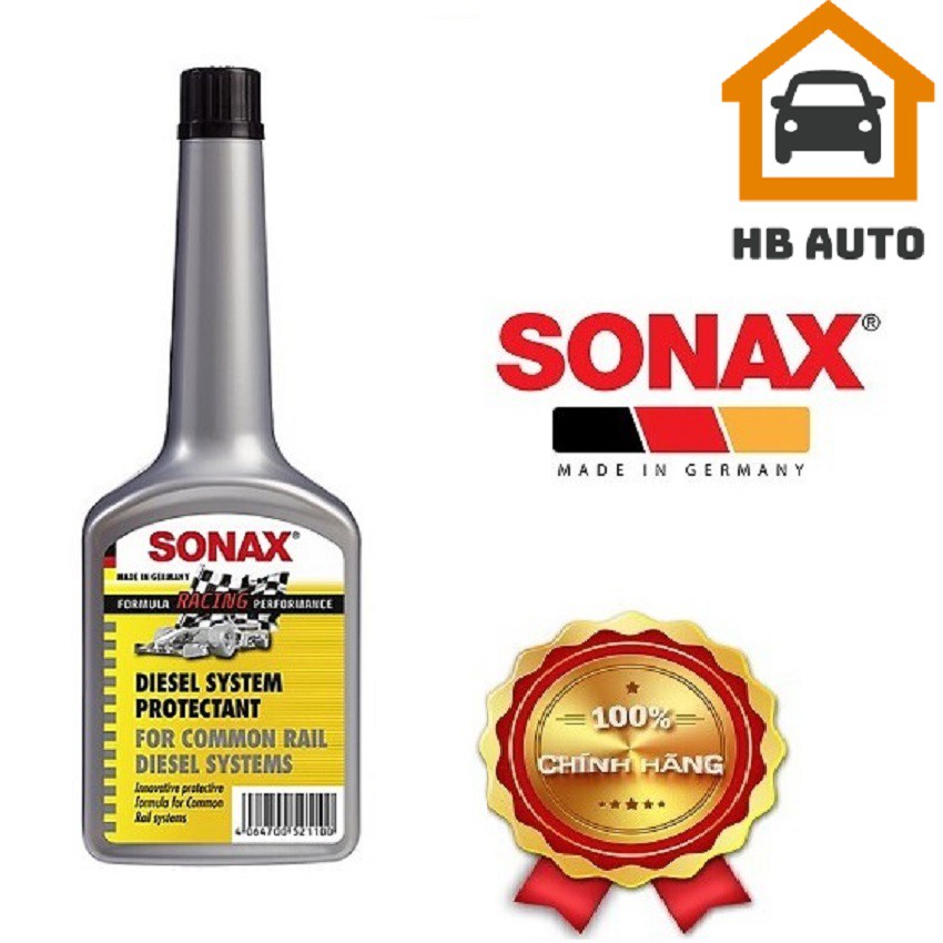 Phụ Gia Bảo Vệ Hệ Thống SONAX Diesel System Protectant For Common Rail Diesel System 250ml c  ngăn chặn đóng cặn.