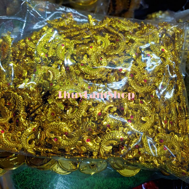 50g cá chép thiếc vàng làm cây cành vàng lá ngọc